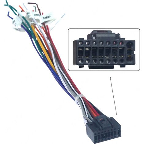 Autoradio Connecteur Faisceau de Câblage Kit ISO, Compatible Voiture, 16 Broches, Universel, Installation Facile, Accessoire Électronique (1/5)