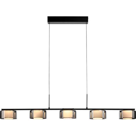 Lampe suspendue 5 lumières Rika noir - 2116-18 (1/5)