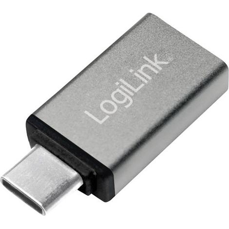 Adattatore Logilink AU0042 da USB 3.2 Gen1 Type-C (M) a USB-A (F) OTG, argento