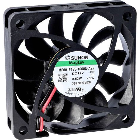 Sunon MF60151V3-1000U-A99 Ventola assiale 12 V/DC 29.89 m³/h (L x L x A) 15 x 60 x 60 mm