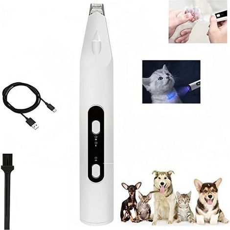 Professional and quiet dog clipper, 2-speed electric grooming kit with LED light, for cats and other pets. (1/5)