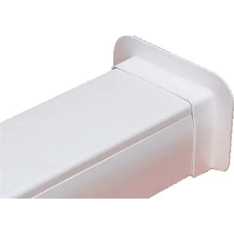 Mc Distribution – Rosace murale OPTIMAL 110mm – Goulotte en PVC blanc RAL9003 – Résistante au feu et aux UV – Pour câbles et tuyaux de climatisation
