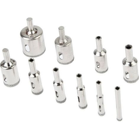 Jeu de 15 trépans diamantés, scie cloche 6-50mm, perçage carrelage, marbre, verre, outillage professionnel (édition Mexique) (1/5)