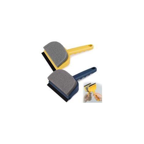 Juego de 2 cepillos para limpiar ventanas, cepillo 2 en 1, cepillo doble para limpiar azulejos de baño, bañeras, duchas, puertas, ventanas y suelos. - Crezuo