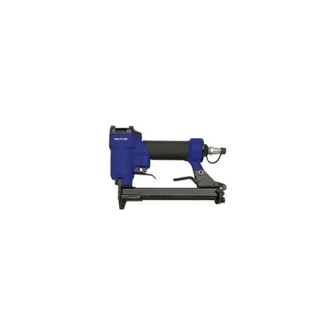 Adler Engrapadora neumática AD-603, herramienta profesional para ensamblaje y fijación industrial, mecanismo de impacto neumático, diseño ergonómico y liviano, recubrimiento protector, color metálico.