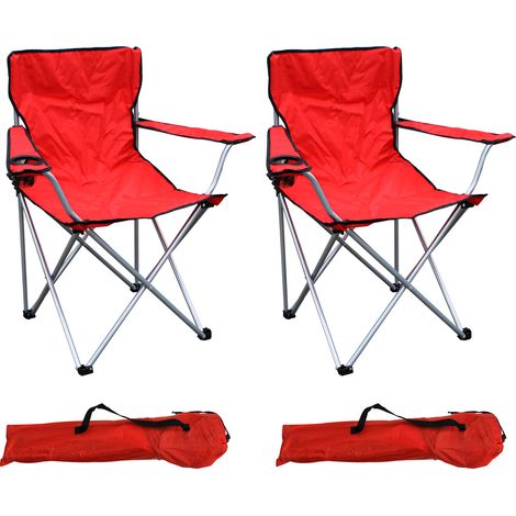 Anglersessel mit Getränkehalter Rot-DSP1002-rot-2 (1/2)
