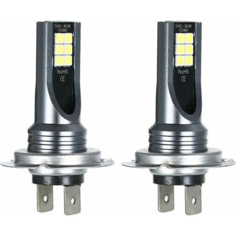 Car Lighting Car Lighting, H7 Car LED Fog Light Bulb Headlight Kit 6000K White Running Light Decoder Fog Light, Black (1/5)