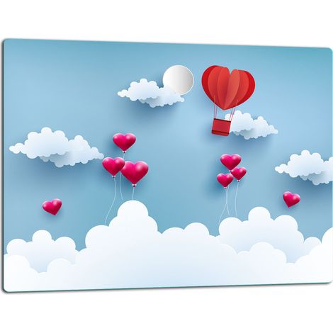 Tagliere della lastra di vetro 52x40 cuore (1/5)
