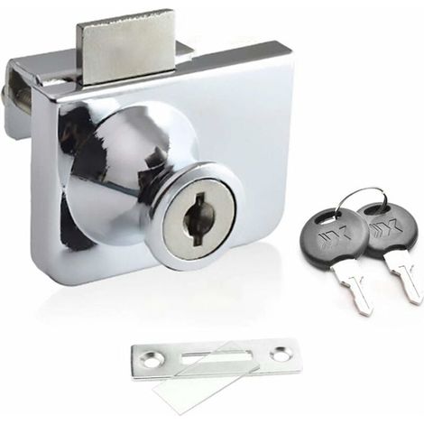 Türschloss für Glastüren – 5 bis 8 mm – Kein Bohren erforderlich – Zinklegierung – Für Einzel- oder Doppeltüren – 1 Stück (1/5)
