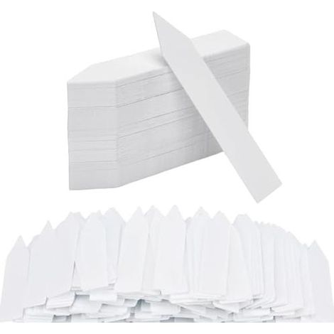 200 Stück 5x1cm Kunststoffetiketten, Mini-Pflanzenetiketten, weiße Gartenetiketten für Setzlinge, Gemüsegarten, Pflanzen - (1/5)