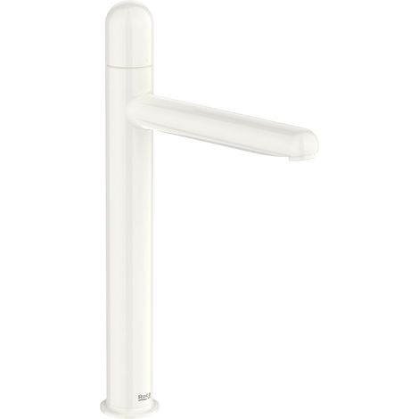 ROCA A5A3X3FP30 NU Grifo Monomando Lavabo Caño Alto Cold Start Maneta Dome Blanco Brillo - ref: A5A3X3FP30