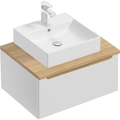 Waschtisch 60cm Livia mit 1 Schublade, Weiß (1/5)