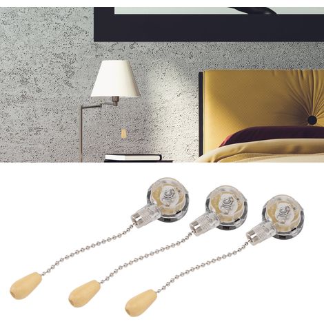 L'interrupteur à tirette pour ventilateur de plafond sert à commander les interrupteurs à tirette chromés des lustres, ventilateurs, lampes et appliques murales. (1/5)