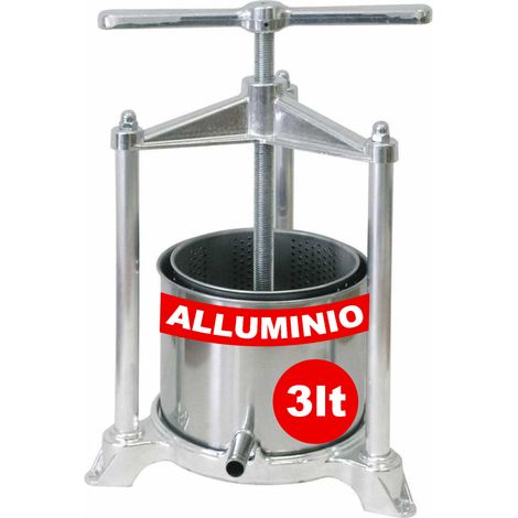 Torchietto premitutto in Alluminio 3L Torchio Manuale per Vino, Uva e Frutta   Pressa Manuale Compatta, Resistente e Facile da Utilizzare (1/3)