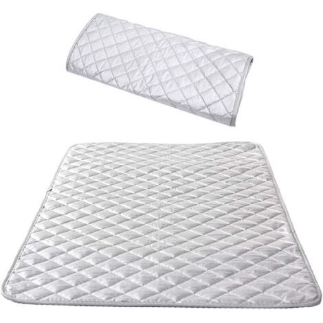 Housse isolante pour table à repasser, table à repasser vapeur, tapis de repassage portable en coton pour machine à laver, sèche-linge, voyage et maison, 48 x 85 cm (1 unité)
