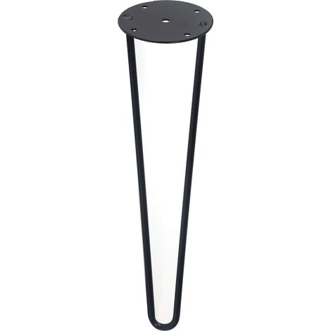 Pied Acier En Epingle 2 Tiges Diam 8 H400 Mm Noir (1/2)