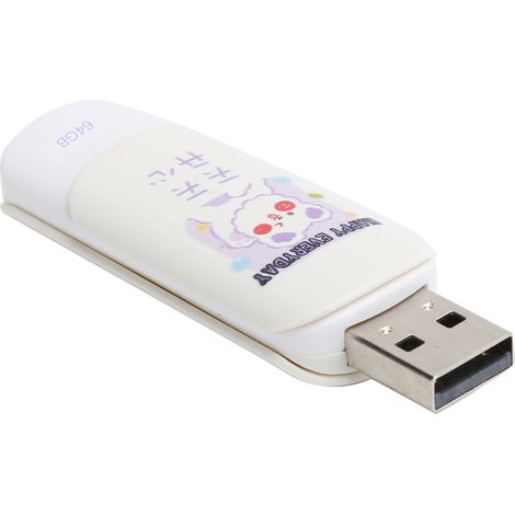 Clé USB 2.0 avec Capuchon Coulissant - Stockage de Données 64GB HAPPY EVERYDAY (1/5)