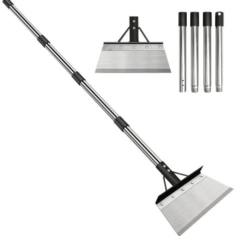Pelle multifonction jardin acier, manche ajustable 59 , pour désherber, creuser, déneiger et gratte-glace (1/5)