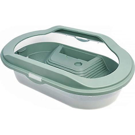 Habitat pour tortues avec zones de bronzage : conception amovible à double couche pour reptiles, facile à utiliser (1/5)