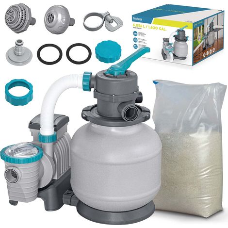 Sandpumpe 6056 l/h Bestway 58497 + Sand 25 kg (1/5)