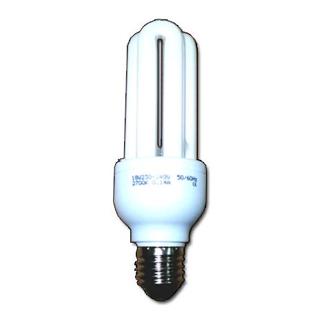 luz dlu lampara electron.3u-t4 230v e27 larga  21w fria fls4e042