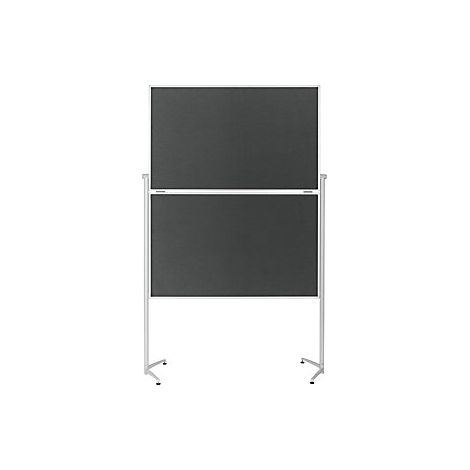 tafelwand B1200xH1500mm klappbar fahrbar Filz grau MAGNETOPLAN (1/2)