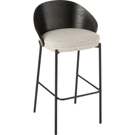 Chaise de bar design et bicolore Noir 51x53x98 cm (1/5)
