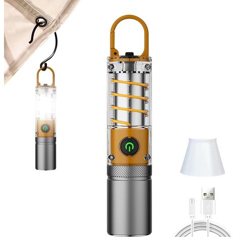 High-brightness flashlights, tactical flashlights, waterproof zoomable flashlight with 5 modes, powerful LED flashlights, powered LED light for outdoor use, P50 filament type (1/5)