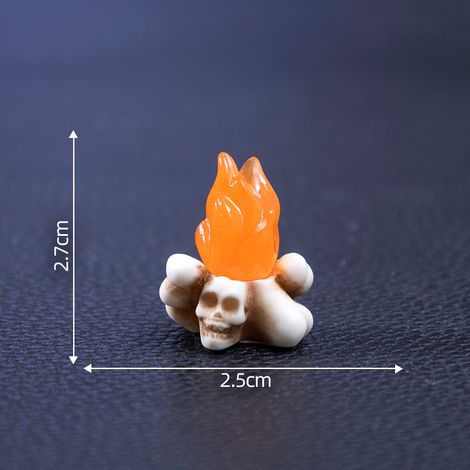 Figurines de couples de crânes pour Halloween, décorations et accessoires mignons à faire soi-même, ornements de bureau miniatures représentant des paysages