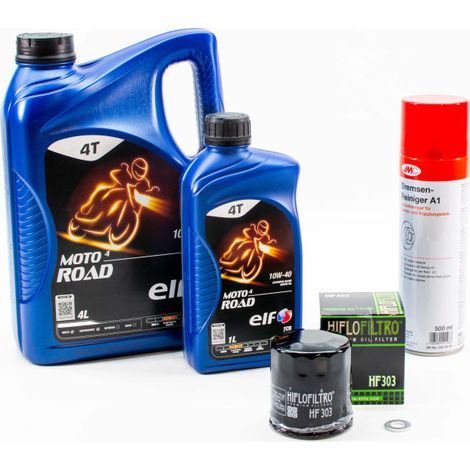 Kit Entretien Vidange pour KAWASAKI GTR 1400 de 2008 à 2022 - ELF MOTO 4 ROAD 10w40 5L