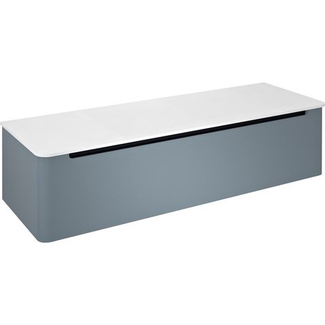 Meuble sous-vasque KERALA 140x35x47,5cm, 1x tiroir, sienne (1/4)
