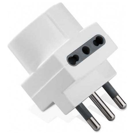 Adattatore Triplo Presa Schuko + 16A Bipasso P17/11 - Spina 16A S17 Bianca