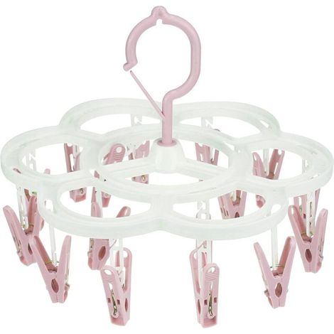 étendoir à pinces à linge, cintres à linge avec 16 clips, cintre à pince pour sécher les sous-vêtements, vêtements de bébé, chaussettes, soutiens-gorge, serviettes, pantalons, chapeaux, écharpes, couc