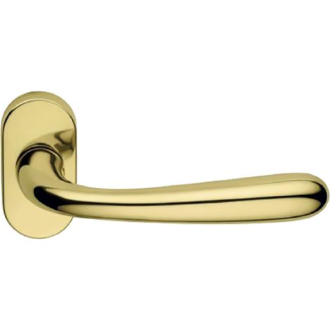 MANIGLIA PORTA BLINDATA ROSETTA OVALE 'GOCCIA' Dx - lucido verniciato - FORME