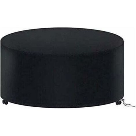 Housse de protection pour table ronde de jardin 120 x 75 cm – Imperméable 210D Oxford – Sangles Click-Close et cordon de serrage (1/5)