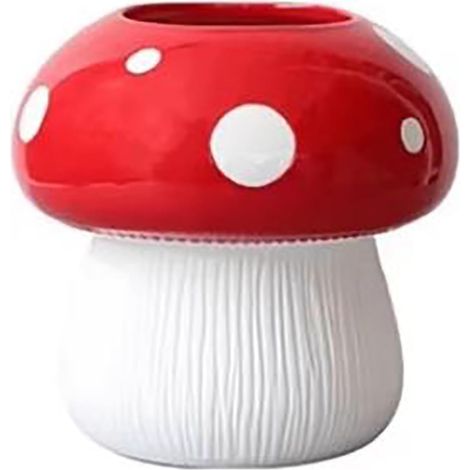 Porte-crayons champignon, porte-stylos, boîte de rangement pour pinceaux de bureau, rangement créatif pour fournitures de bureau (12 x 11,5 cm) (1/5)
