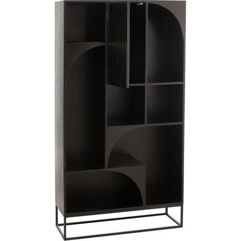 Étagère Design en Bois "Mode" 168cm Noir (1/5)
