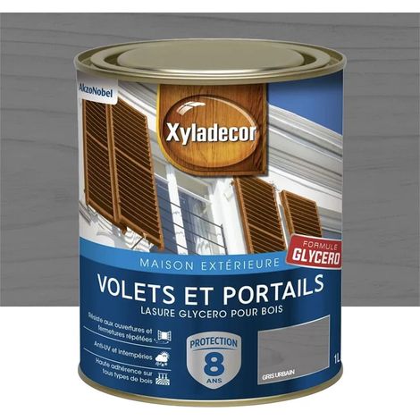Lasure Xyladécor Volets & Portails Glycéro 8ans Gris urbain 1 L (1/3)