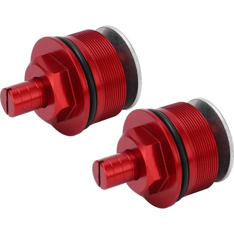 2 capuchons de fourche de précharge en métal pour amortisseur avant CB400 (rouge) (1/5)