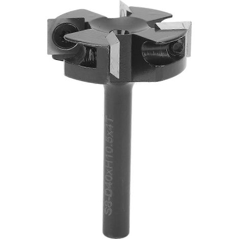 Rabot à quatre lames, diamètre de la tige de 8 mm, diamètre de coupe de 40 mm, compatible avec la qualité de rabotage pour le travail du bois. (1/5)
