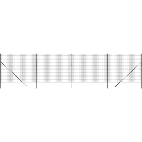 Maison Exclusive - Maschendrahtzaun Anthrazit 1,6x10 m Verzinkter