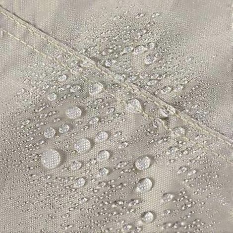 Housse de protection ronde imperméable en tissu Oxford 420D pour mobilier de jardin (table et chaises), beige (120 x 75 cm) (1/3)