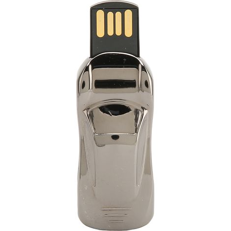 Clé USB en forme de voiture de sport élégante, mini clé USB 2.0 en métal noir 128 Go, prête à l'emploi, pour PC, ordinateur portable et voiture (1/5)