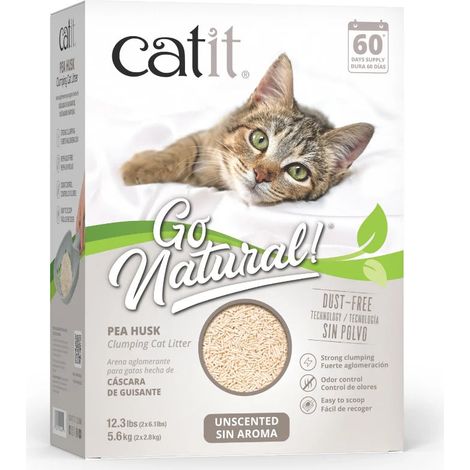 Arena para Gatos Aglomerante de Cáscara de Guisante Catit Go Natural