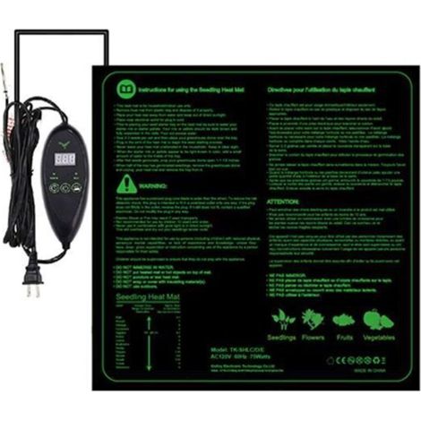 Digital Constant Temperature Seedling Heating Mat, 50x50cm Waterproof Seedling Heating Mat, Suitable for Indoor Hydroponics and Winter Seedlings (1/5)