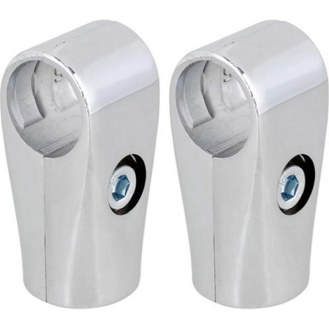 Connettore per tubo in alluminio argento da 25 mm di diametro interno per ponteggio, mensola espositiva e fissaggi per mensola, confezione da 2 (1/5)
