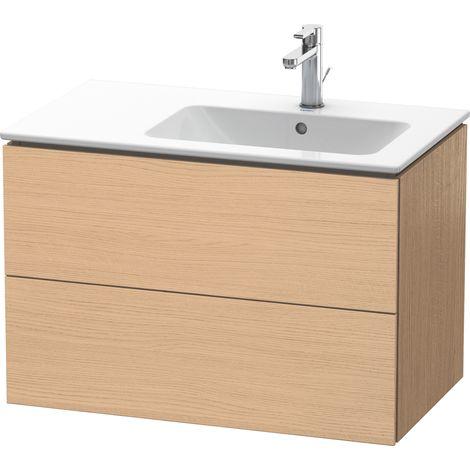 Duravit L-Cube mueble bajo lavabo suspendido, 2 cajones, lavabo