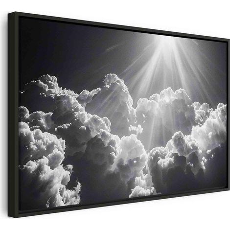 Impresión lienzo artgeist Hope in the Clouds negro 120x80 cm