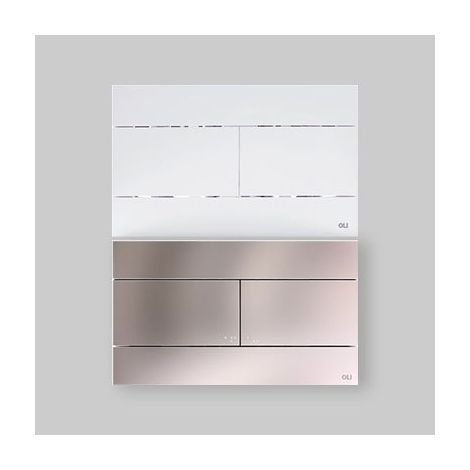 Plaque de contrôle d'huile  Slim  en chrome satiné