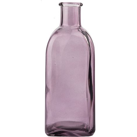 Vase - Verre Transparent - 18,5 x 7 cm - Pour Décoration Intérieure Salle À Manger Chambre Salle De Bain Cheminée - 1 Pièce (1/5)